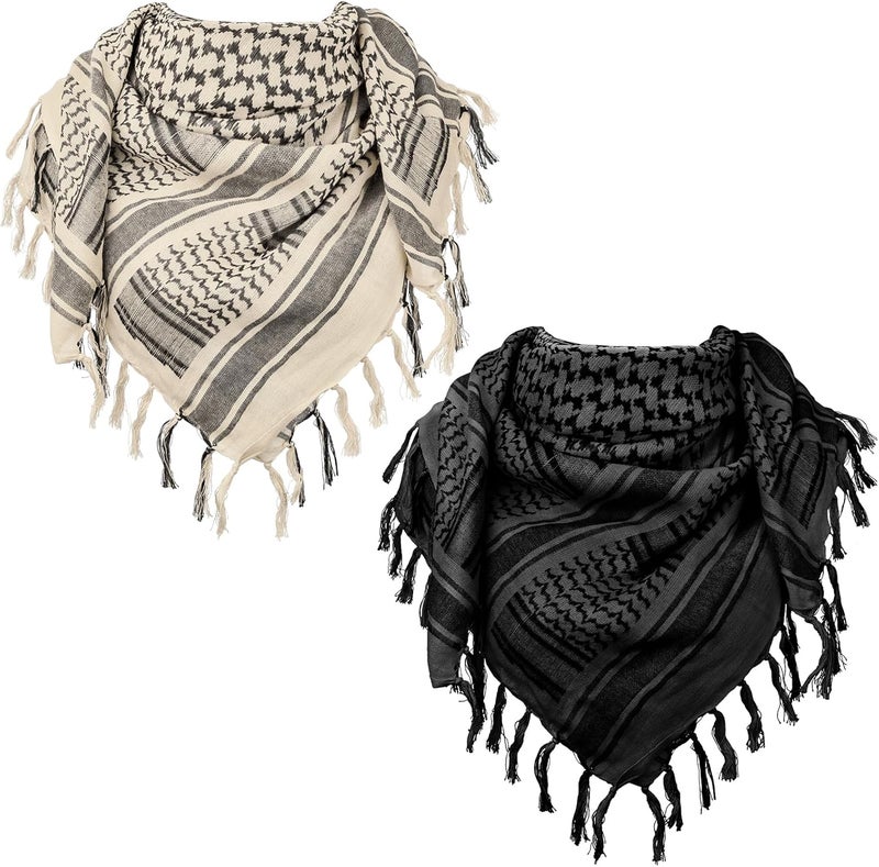 Aonal Store Military Shemagh Tactical Desert Scarf, 100% Cotton Keffiyeh Neck Head Scarf Wrap for Men Women - Image 2