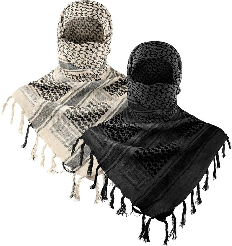 Aonal Store Military Shemagh Tactical Desert Scarf, 100% Cotton Keffiyeh Neck Head Scarf Wrap for Men Women - Image 1