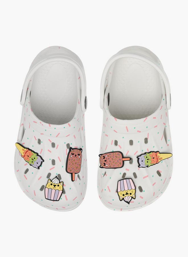 Aqua Girls Jibbitz Charm Detail Clogs - Image 1