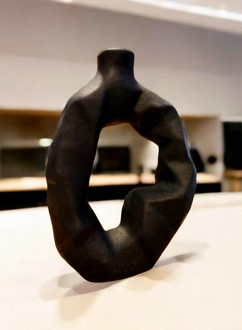 كلور زون بوتري مزهرية فخارية - سوداء - Image 2