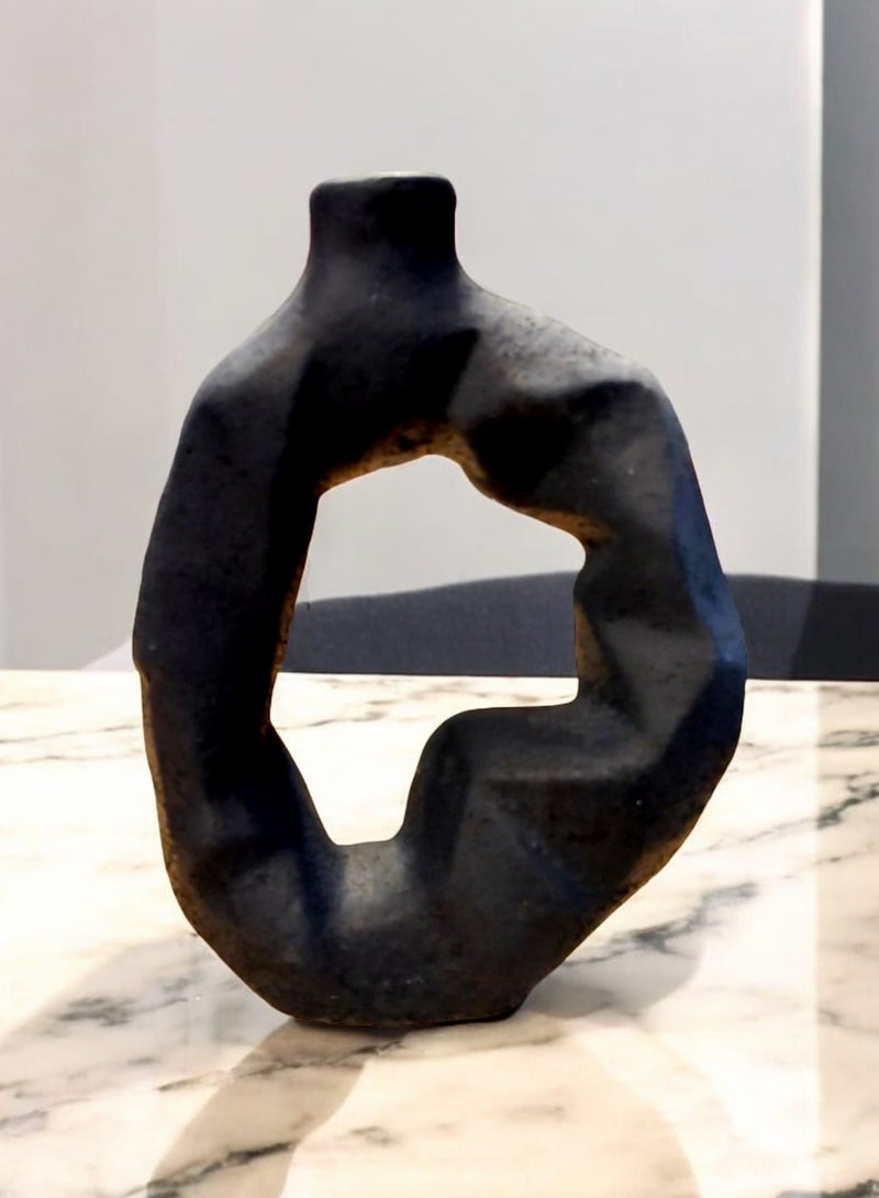 كلور زون بوتري مزهرية فخارية - سوداء - Image 3