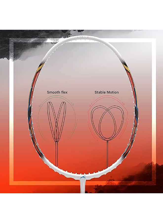 HUNDRED ATOMIC-X 38 CTRL Carbon Fibre Strung Badminton Racket with Full Racket Cover | For Intermediate Players | 83 grams | Maximum String Tension - 38lbs - Image 2