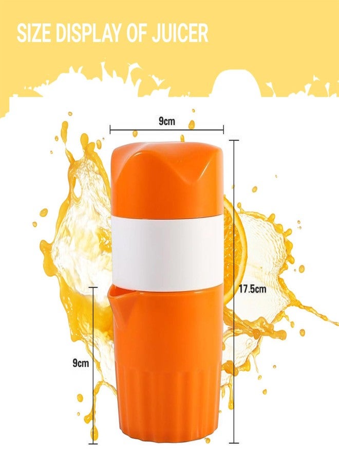 Jerliflyer 1Pcs Orange Juicer, Hand Juicer Citrus Squeezer Manual Lid Rotation Press Reamer For Lemon Lime Grapefruit With Strainer And Container for Home kitchen Use - Image 2