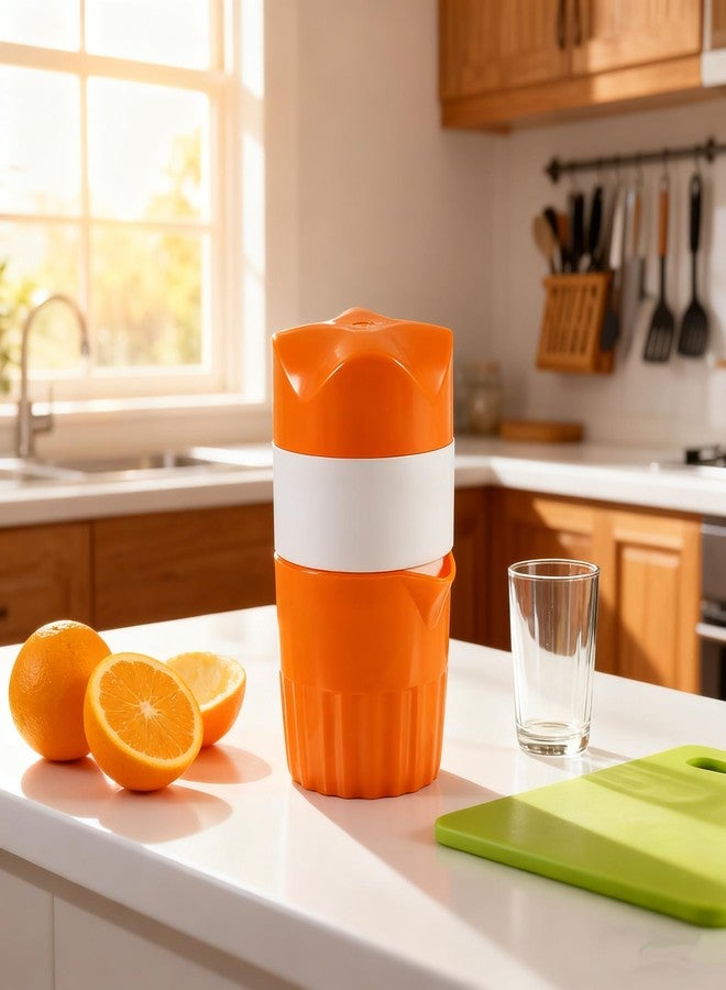 Jerliflyer 1Pcs Orange Juicer, Hand Juicer Citrus Squeezer Manual Lid Rotation Press Reamer For Lemon Lime Grapefruit With Strainer And Container for Home kitchen Use - Image 5