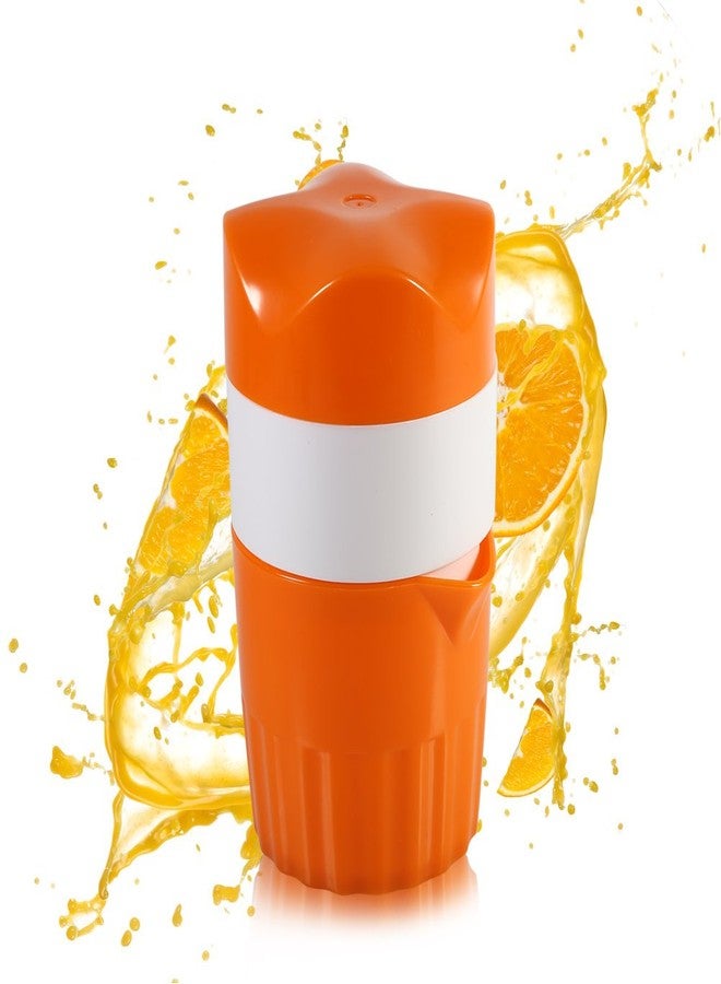 Jerliflyer 1Pcs Orange Juicer, Hand Juicer Citrus Squeezer Manual Lid Rotation Press Reamer For Lemon Lime Grapefruit With Strainer And Container for Home kitchen Use - Image 1