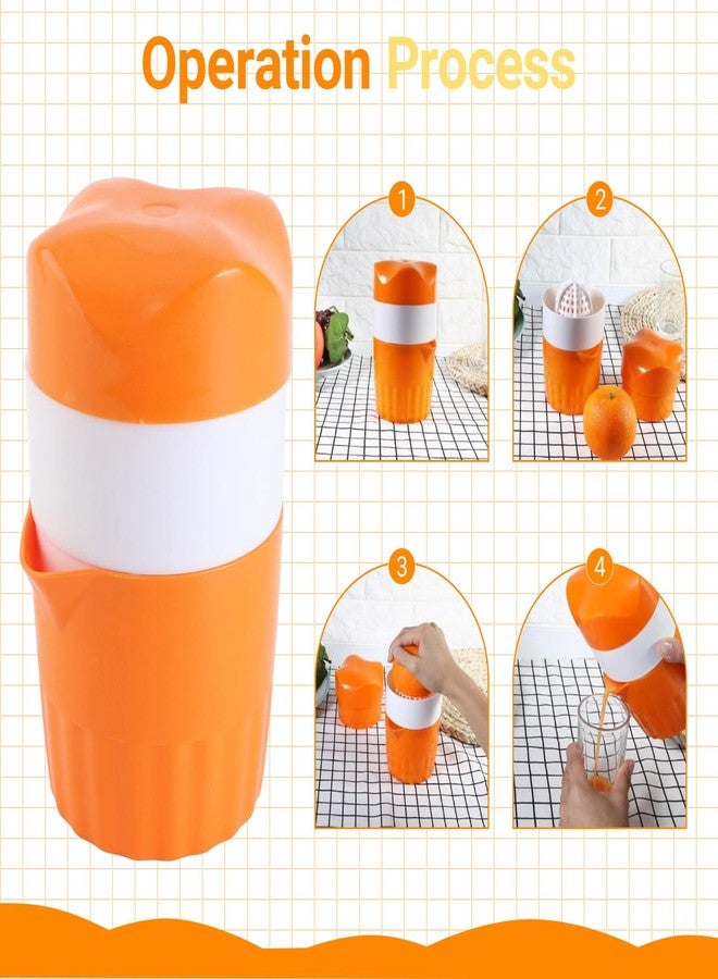 Jerliflyer 1Pcs Orange Juicer, Hand Juicer Citrus Squeezer Manual Lid Rotation Press Reamer For Lemon Lime Grapefruit With Strainer And Container for Home kitchen Use - Image 4
