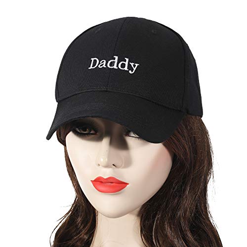 ZLYC Embroidered Cotton Baseball Cap Adjustable Snapback Dad Hat (Black,Daddy) - Image 2