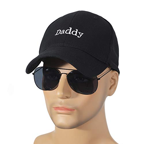 ZLYC Embroidered Cotton Baseball Cap Adjustable Snapback Dad Hat (Black,Daddy) - Image 4