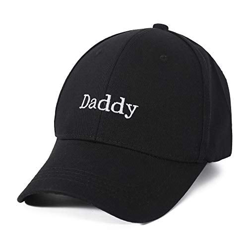ZLYC Embroidered Cotton Baseball Cap Adjustable Snapback Dad Hat (Black,Daddy) - Image 1