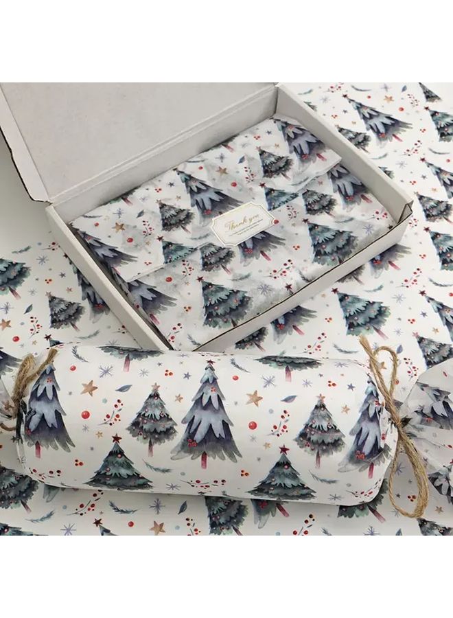 25 Sheets Star Christmas Tree Gift Wrapping Paper 20 by 14 Inch - Image 2