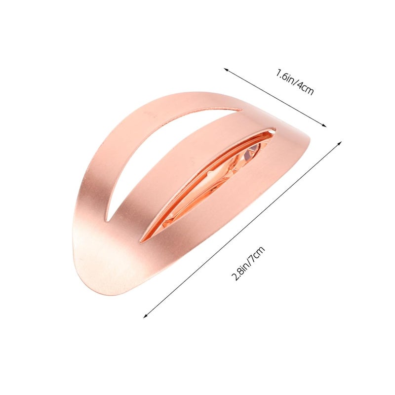 Cabilock 3pcs Women's Metal Hair Claw Clips Hollow Geometric Curved Barrette Set Non-slip Hairpins for Fashion Styling in Gold Silver Rose Gold - Image 2