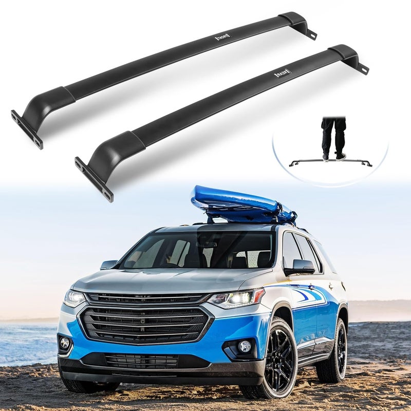 SNIXWOO Enhanced Roof Racks for 20222025 Chevrolet Traverse 220 LBS All Aluminum Cross Bars Fit for Canoe Kayak and Bike