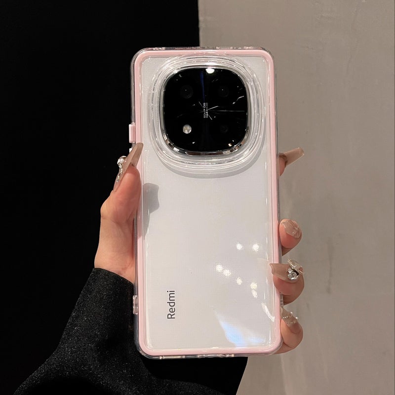 غطاء واقي لـ Redmi Note 14 باللون أبيض مع حماية من السقوط وتبديد الحرارة مع مقاوم للصدمات مع تغطية كاملة عملي للاستخدام المتكرر خفيف الحمل للتخزين العملي - Image 2