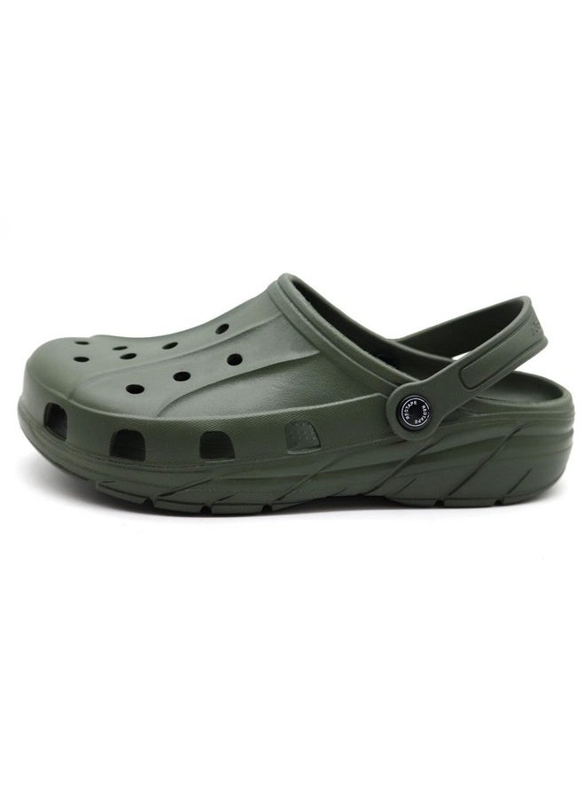Red Tape - Red Tape Men's Olive Green Clogs - 9 UK - Image 1