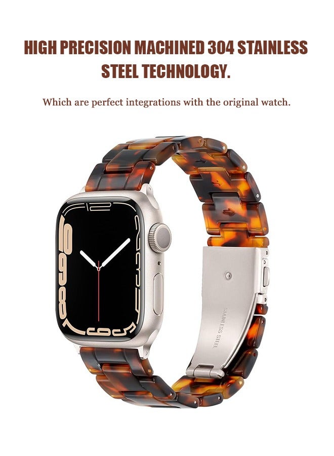سوار رياضي لساعة Apple 49 مم 45 مم 44 مم 42 مم، حزام حلقة من مادة الراتنج PC لسلسلة iWatch Ultra/8/7/SE/6/5/4/3/2/1 (بني) - Image 2