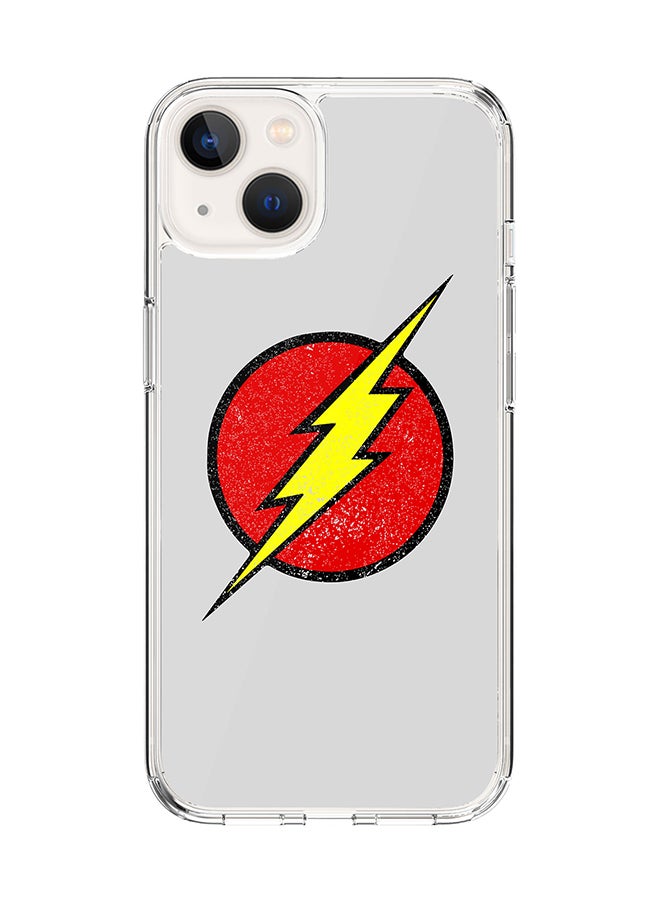 Stylizedd Classic Clear for Apple iPhone 14 Case Hybrid Soft Cover Flexible Edges Anti Drop TPU PC Gel Thin Transparent Cover [ Designed for Apple iPhone 14 ] - Who Flash? Full Print