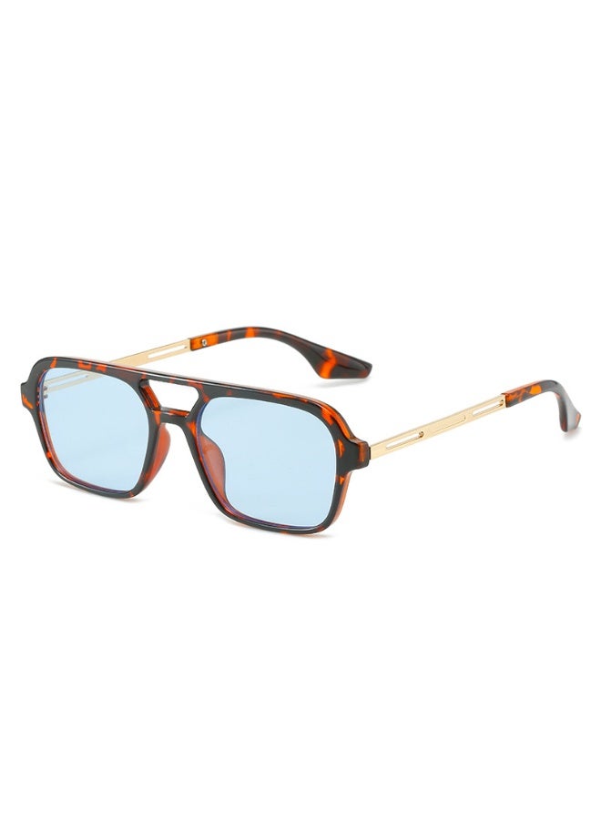 Anna Square Double Beam Pilot Sunglasses with UV Protection - Image 1
