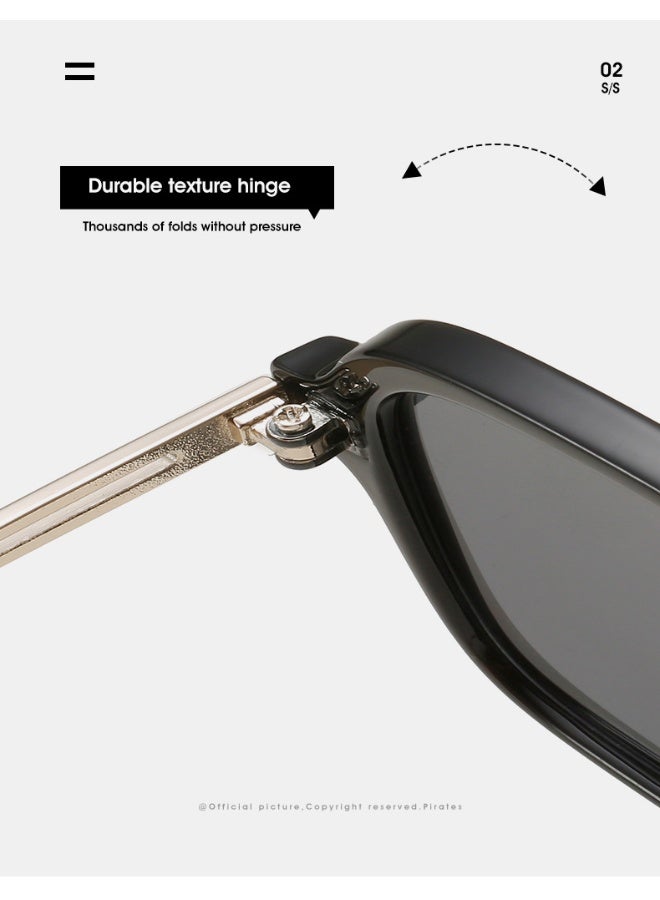 Anna Square Double Beam Pilot Sunglasses with UV Protection - Image 2