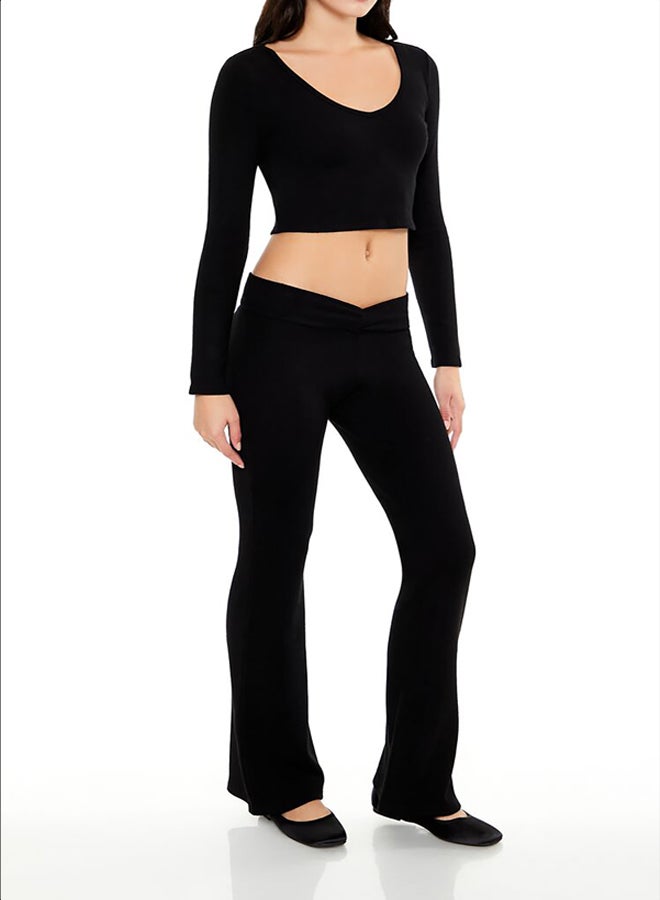 FOREVER 21 Mid-Rise V-Cut Flare Pants - Image 3