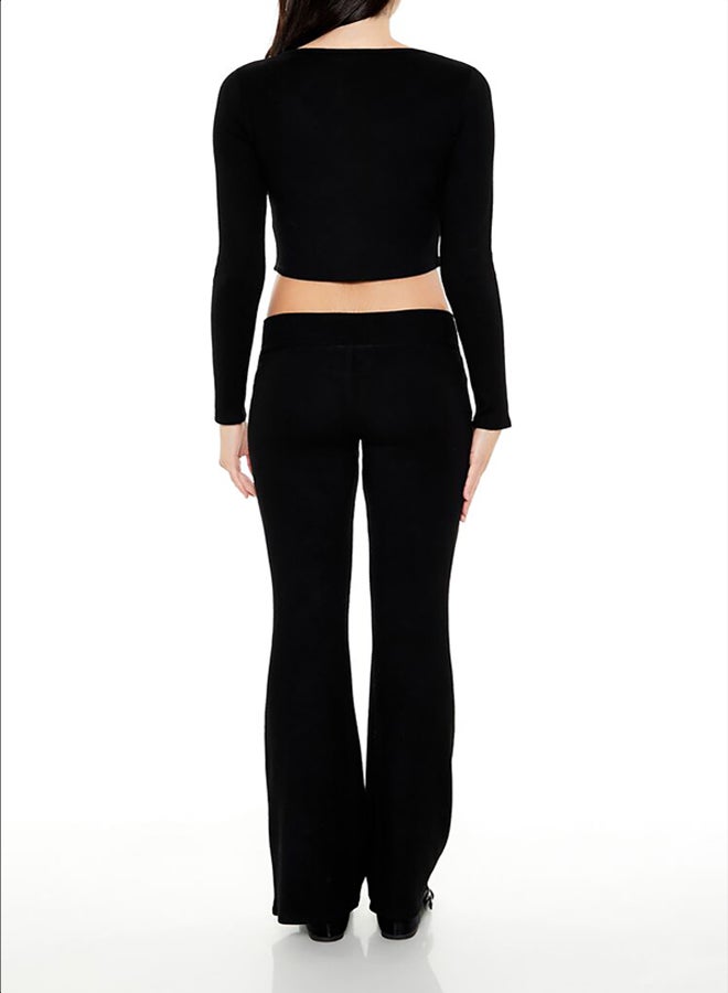 FOREVER 21 Mid-Rise V-Cut Flare Pants - Image 4