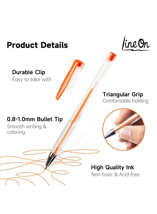 Lineon Gel Pens 108 Colours Gel Pen Set for Adult Colouring Books Art Markers - Image 3