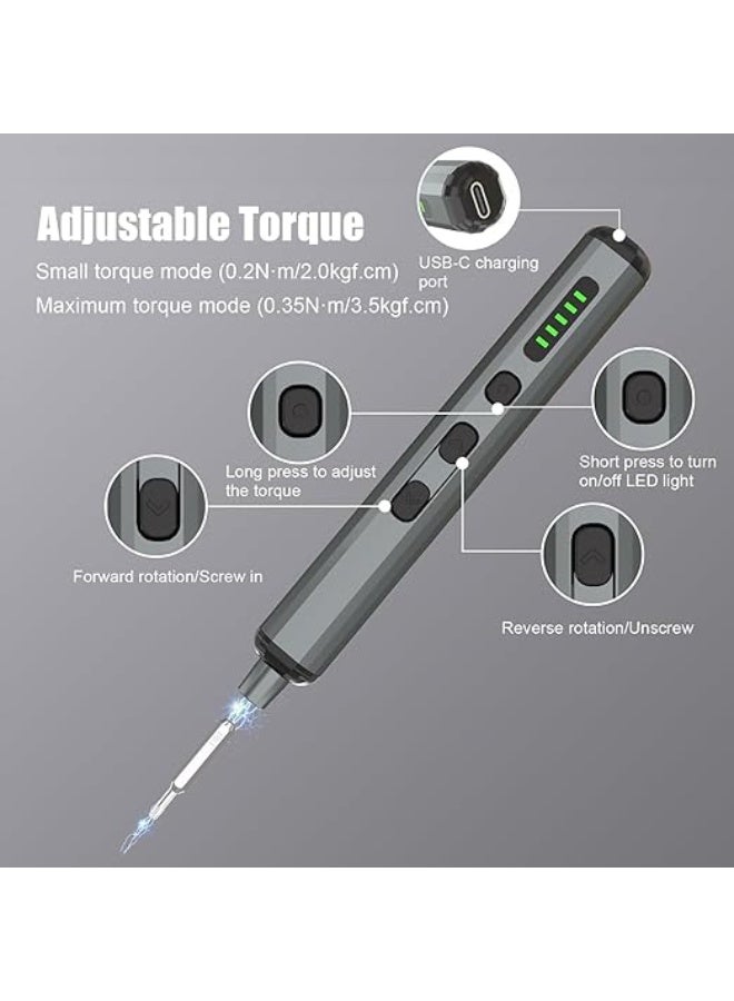 68-in-1 Electric Precision Screwdriver – Cordless, LCD Display, 5 Torque Levels, 64 Magnetic Bits – Rechargeable Tool for Phone, Laptop, Watch & More - Image 4