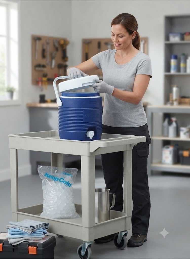 Cosmoplast MFKCXX011BL Keep Cold Plastic Insulated Water Cooler, Small, 6 Litres - Blue - Image 3