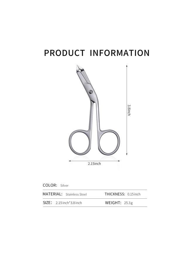 Cut it 3pcs Stainless Steel Eyebrow Tweezers Handle Shaped Angled Tweezers Flat Tip Hair Plucker for Eyebrow Trimming and Shaping, Face Hair Tools for Women & Men - Image 2