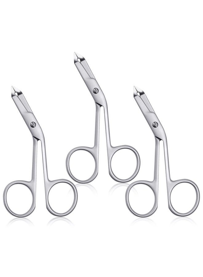 Cut it 3pcs Stainless Steel Eyebrow Tweezers Handle Shaped Angled Tweezers Flat Tip Hair Plucker for Eyebrow Trimming and Shaping, Face Hair Tools for Women & Men - Image 1