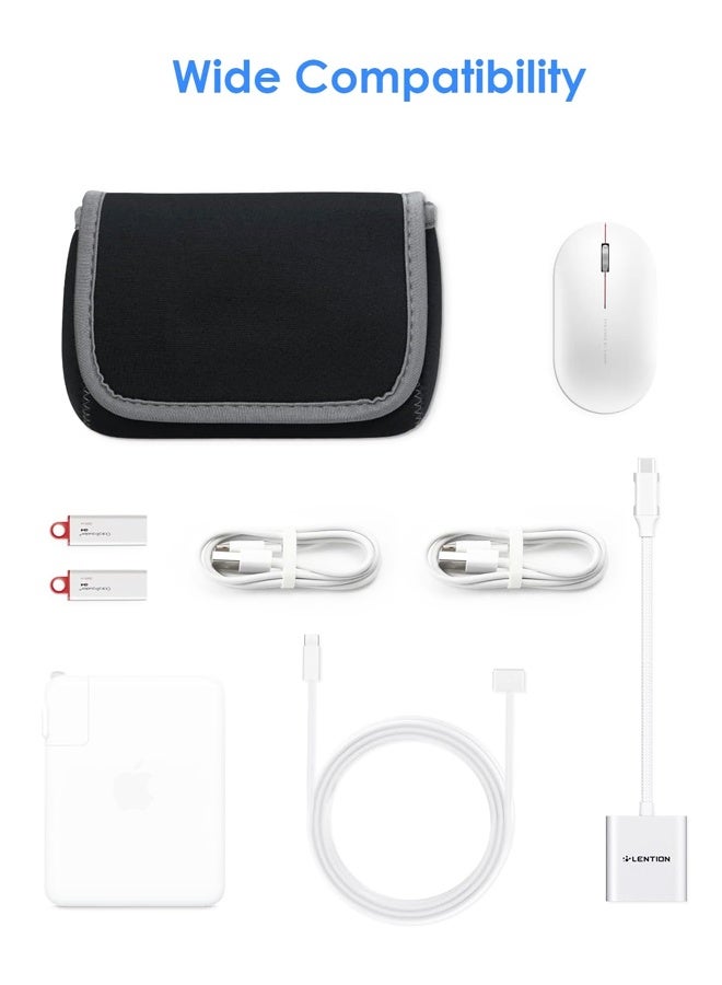 Cord Travel Cable Electronic Organizer,for Accessories Laptop Power Adapter, Wireless Mouse, iPhone Charger, Cellphone, Power Bank - Image 4