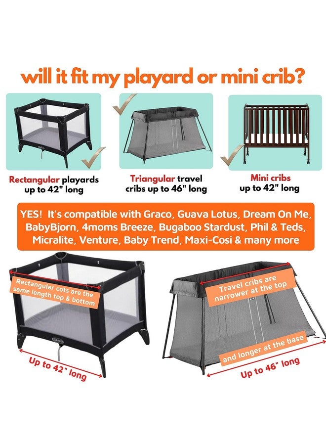 SnoozeShade Pack n Play & Travel Crib Blackout Cover | Blackout Crib Cover & Pack and Play Black Out Cover | Mom-Invented Safety Tested with Optimal Airflow - Image 2