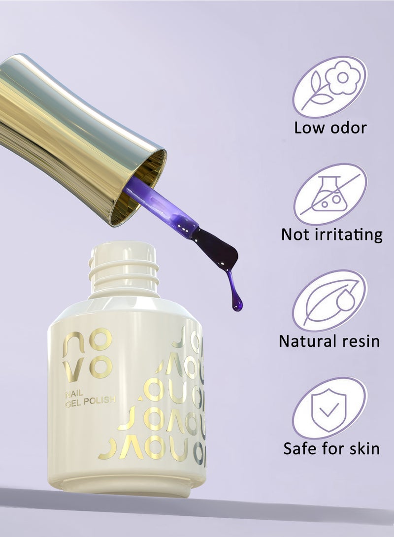 نوفو طلاء أظافر جل، أظافر جل شفاف، سريع الجفاف بالأشعة فوق البنفسجية ومصباح LED، طلاء جل يدوم طويلاً لعمل مانيكير بنفسك، فن الأظافر في المنزل أو الصالون 12 مل-NC20# - Image 4