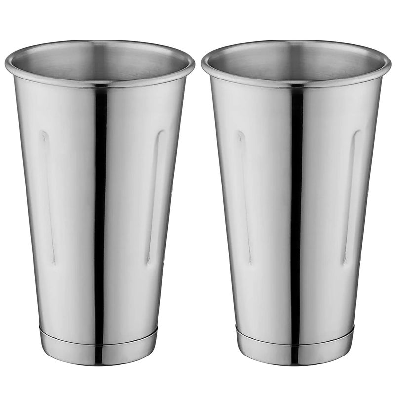 METAL MAGERY Metal Magery Stainless Steel Milkshake Cups Immersion Hand Blender Malt Cup 30 oz Set of 2  - Image 4