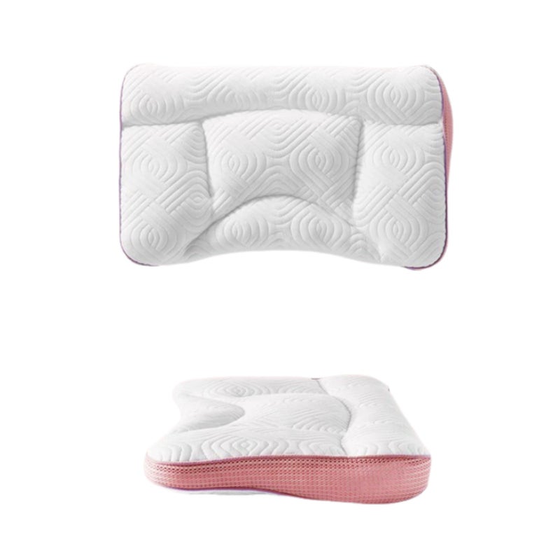 Children's sleep pillow, cervical support side sleeping pillow, PP cotton filled pillow, polyethylene hose partially filled pillow (suitable for 1-3 years old, pillow height 2/4cm) - Image 1