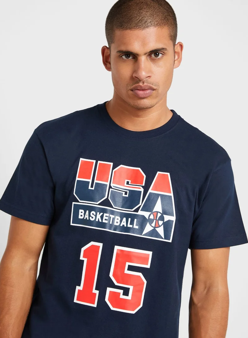 Mitchell & Ness Team USA Magic Johnson T-Shirt