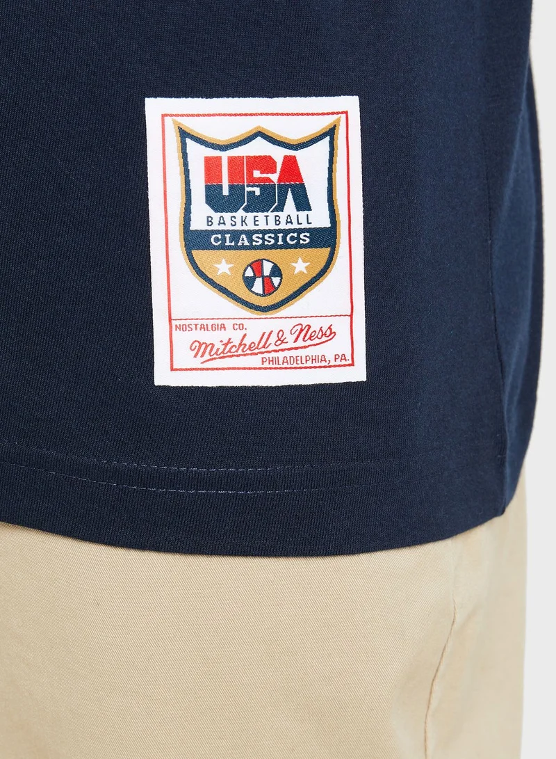 Mitchell & Ness Team USA Magic Johnson T-Shirt