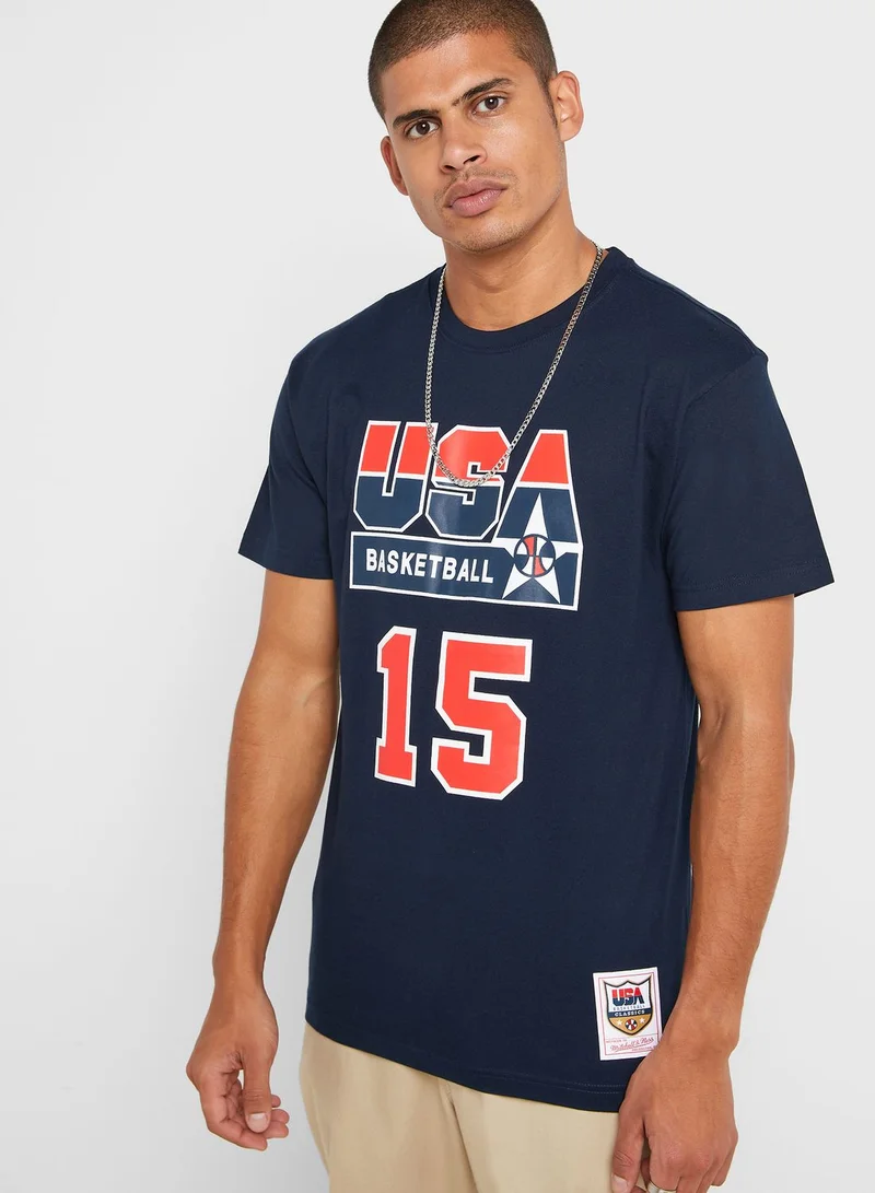 Mitchell & Ness Team USA Magic Johnson T-Shirt