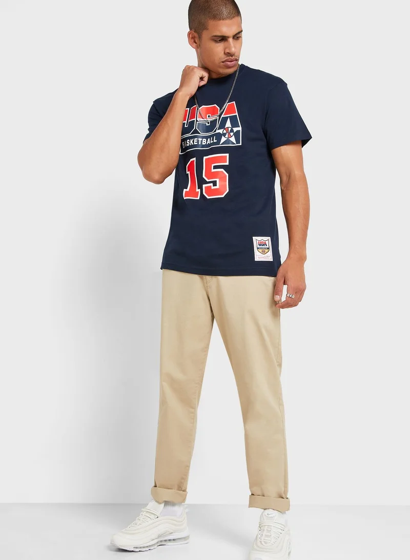 Mitchell & Ness Team USA Magic Johnson T-Shirt