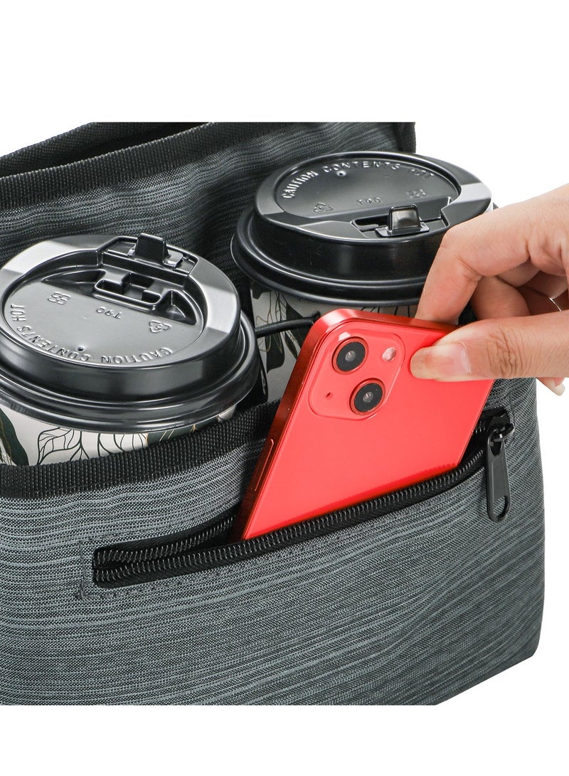 Luggage Cup Holder for Suitcases, Free Hand Travel Cup Holder, Portable Drink Carrier Caddy, Suitcase Drinks Beverage Holder, Travel Carry-On Accessories Gifts for Flight Travelers  - Image 4
