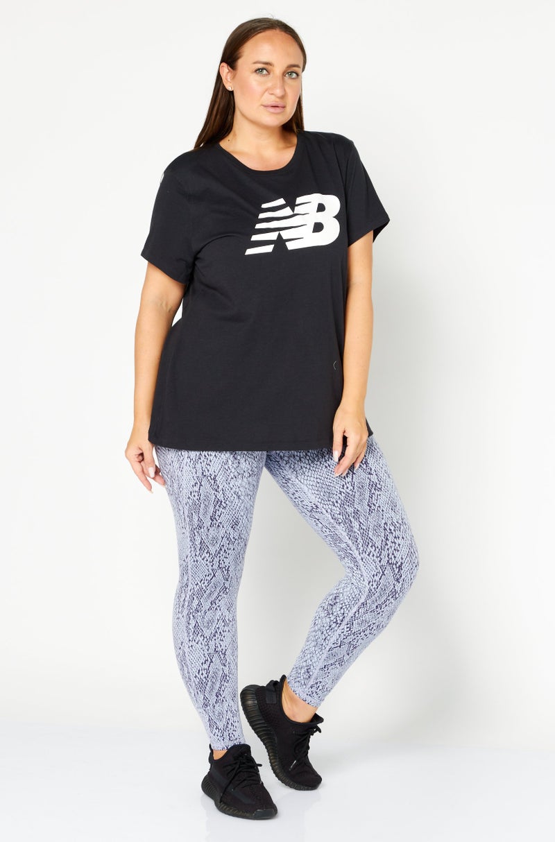 New Balance Women Sportswear Fit Short Sleeve Running T-Shirts, Black  - Image 3