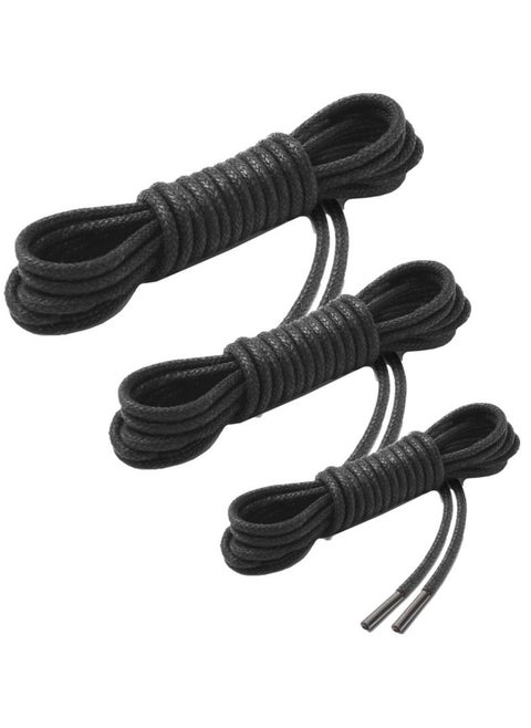 3-Pairs Waxed Round Shoe Laces