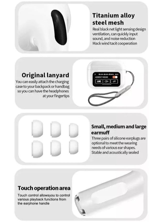 Generic - "Best One A9 Pro TWS Wireless Earbuds – Touch Screen, Bluetooth ANC Sport Headphones" - Image 1