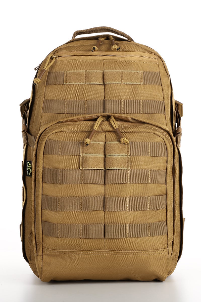 حقيبة ظهر كبيرة الحجم تكتيكية عسكرية باللون البني - Image 2