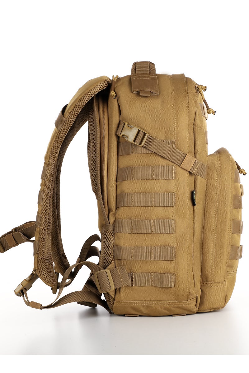 حقيبة ظهر كبيرة الحجم تكتيكية عسكرية باللون البني - Image 3