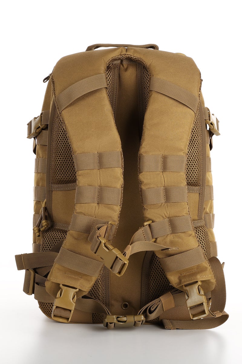 حقيبة ظهر كبيرة الحجم تكتيكية عسكرية باللون البني - Image 4