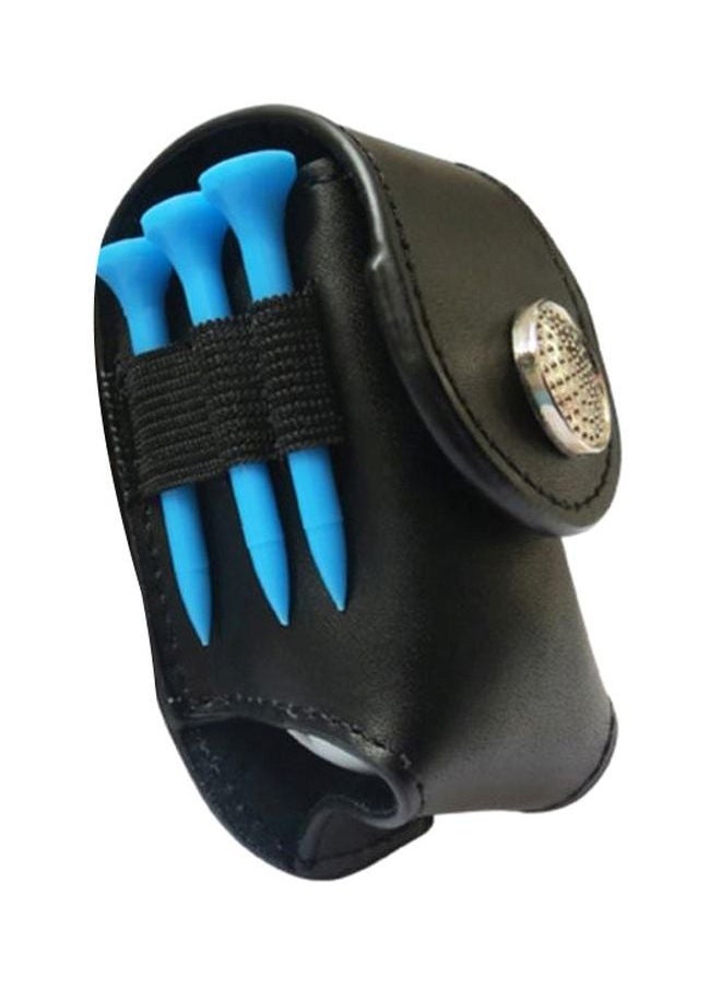 NIBEMINENT - Leather Golf Ball Holder Waist Pouch 9.5x6cm - Image 1