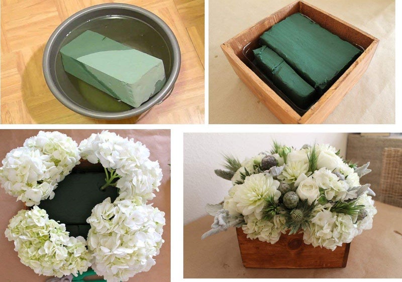 NKB Traders Wet Floral Foam Blocks Large Floral Bricks Flower Mud Foam Kit for Florist Floral Arrangement Green Styrofoam Dry or Wet 9L x 31W x 43 H Pack of 2  - Image 4