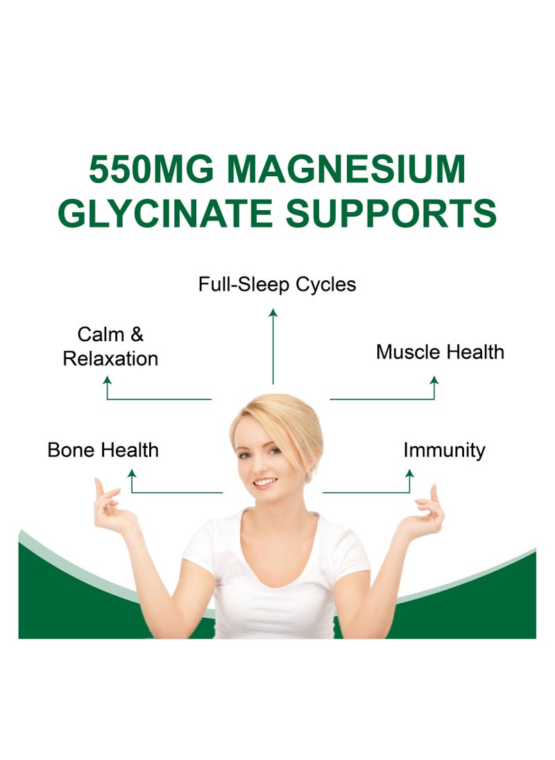 Folfar Magnesium Glycinate 550mg - 120 Capsules  - Image 4