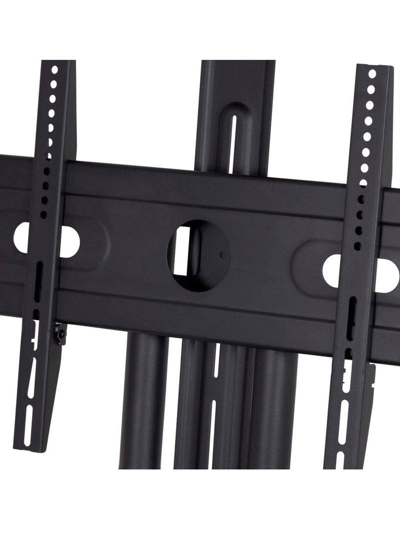 Mobile TV Stand With Lockable Wheels For 32-65 Inch TVs Black - Image 5