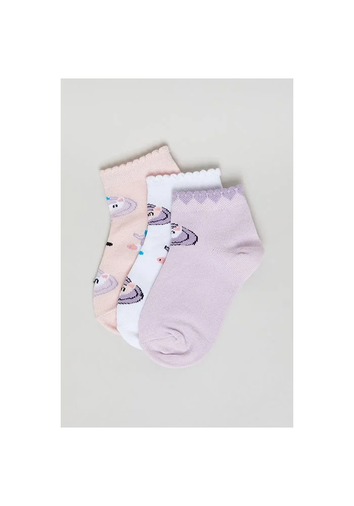 R&b 3 Pack Patterned Ankle Socks